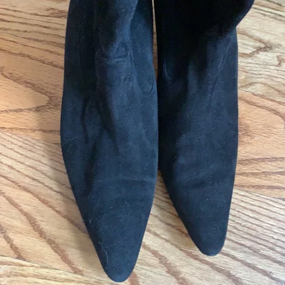 Manolo Blahnik Black Suede Sock Boots - Picture 7 of 16